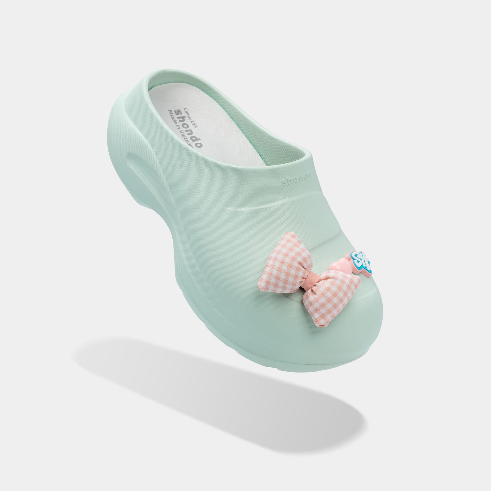 Clog MULE CHIC Limax đế cao nữ xanh mint