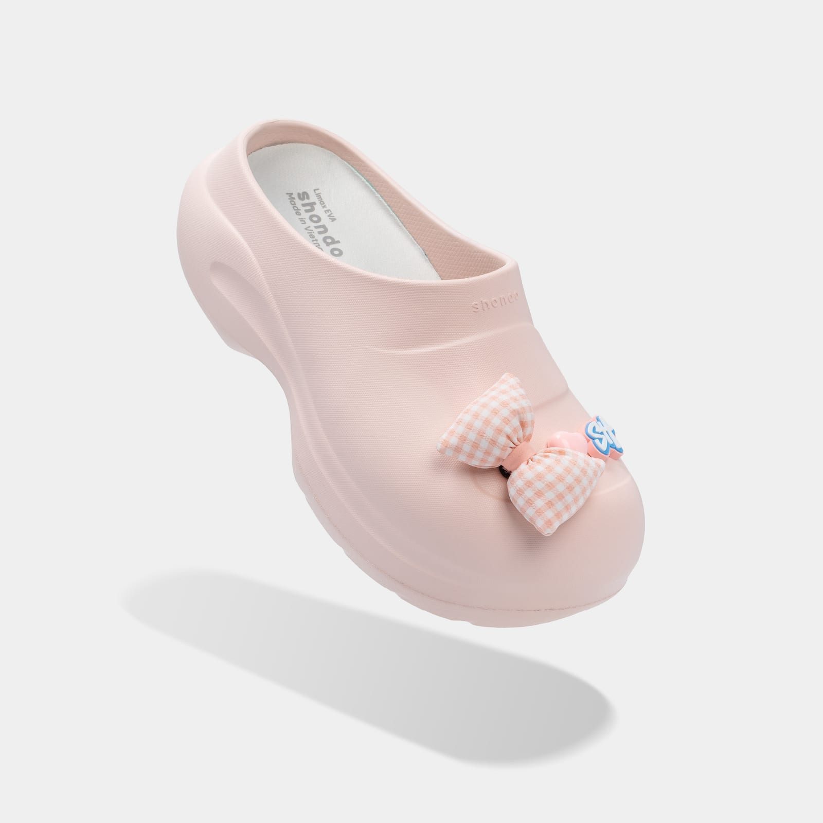 Clog MULE CHIC Limax đế cao nữ hồng